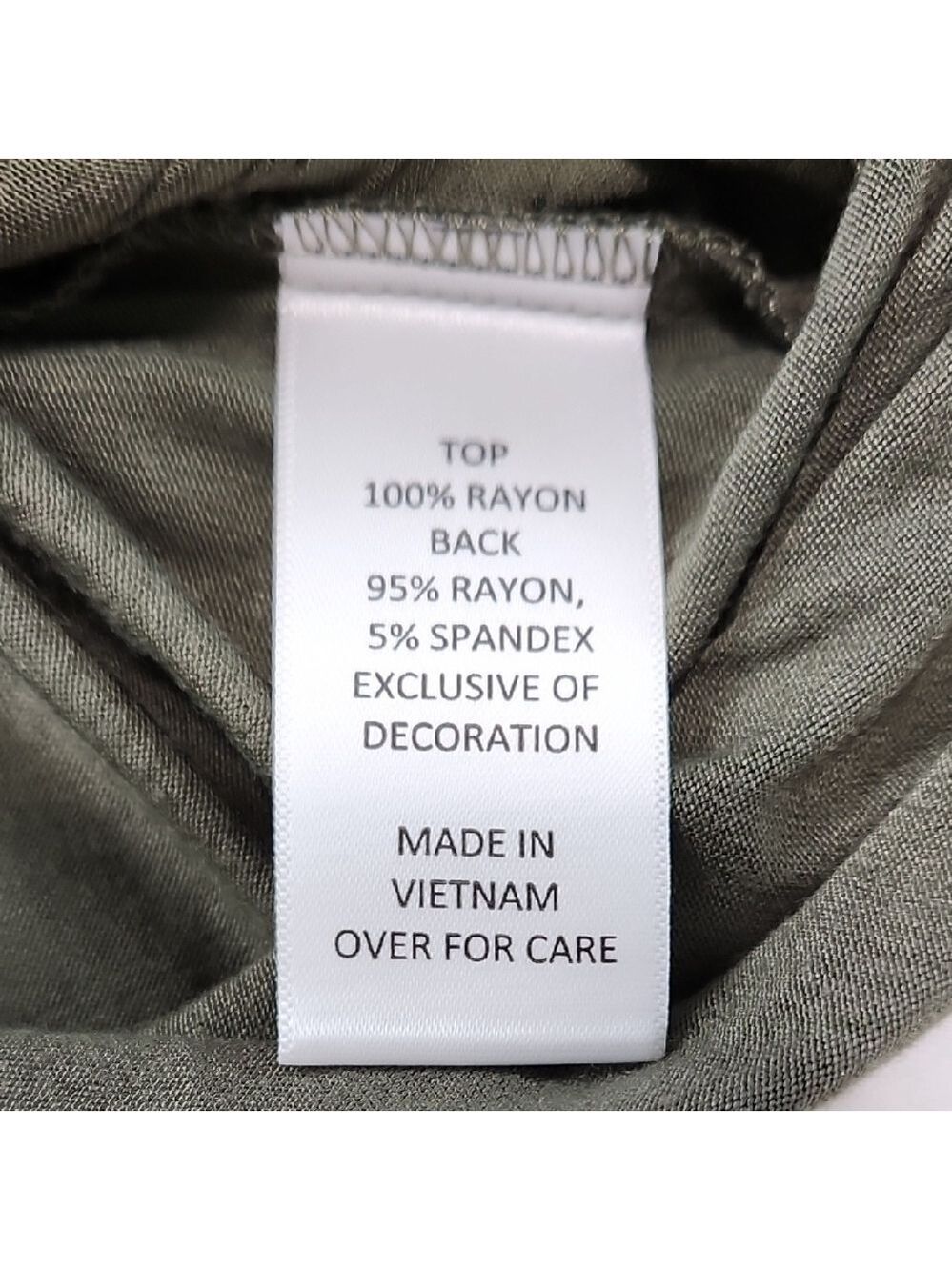 Olive Green Women's Top - Picture 7 of 8